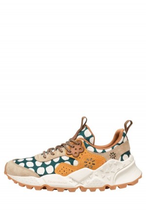 Flower Mountain Kotetsu Sneakers Dam Beige Gröna | OBI10070MZ