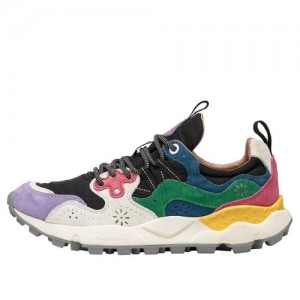 Flower Mountain Yamano 3 Sneakers Dam Lila Svarta Vita | VQM6678HJ