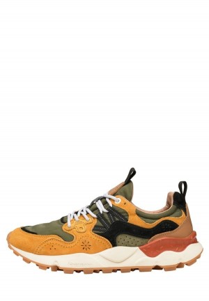 Flower Mountain Yamano 3 Sneakers Herr Orange Gröna | OQN2685NB