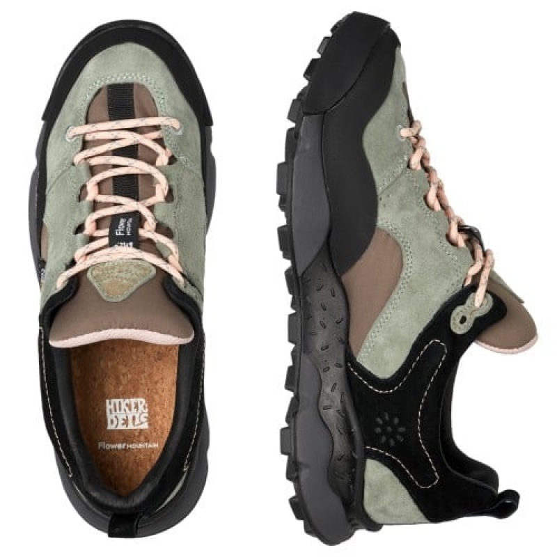 Flower Mountain Back Country Hkdelic Sneakers Herr Svarta Gröna | NTR933LH