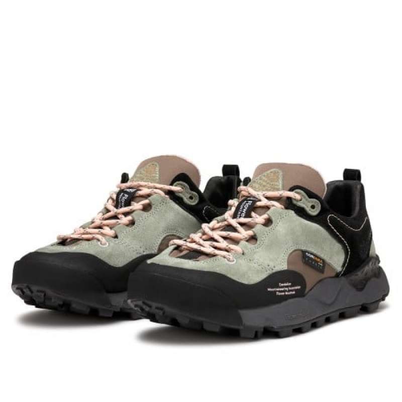 Flower Mountain Back Country Hkdelic Sneakers Herr Svarta Gröna | NTR933LH