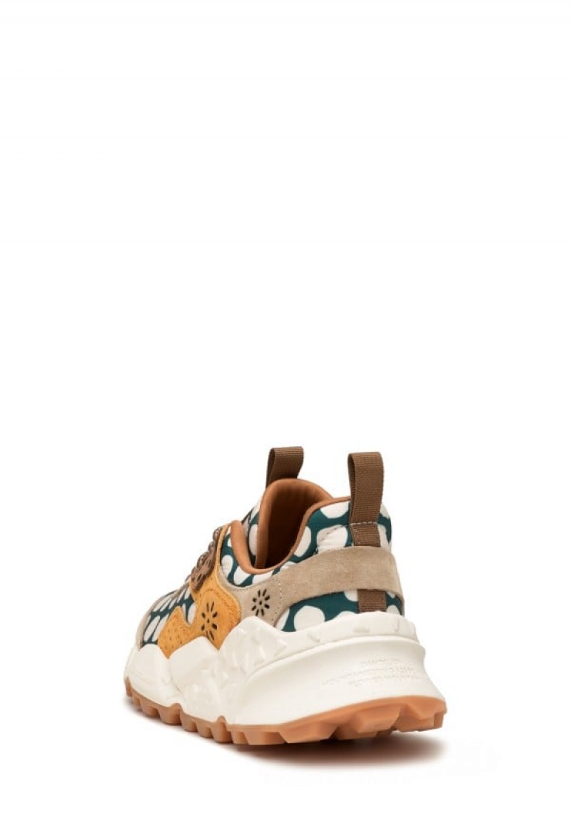 Flower Mountain Kotetsu Sneakers Dam Beige Gröna | OBI10070MZ