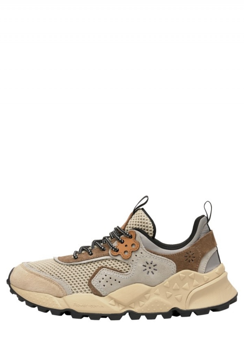 Flower Mountain Kotetsu Sneakers Herr Grå Beige | EWN552CA