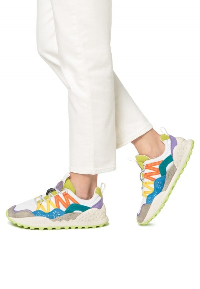 Flower Mountain Washi Sneakers Dam Grå Vita | NMR7432KS