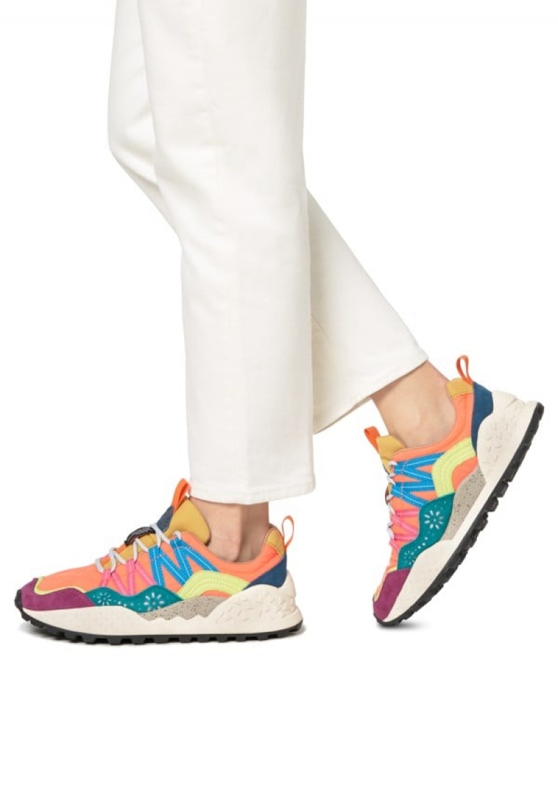 Flower Mountain Washi Sneakers Dam Orange Lila | GIR4537VL