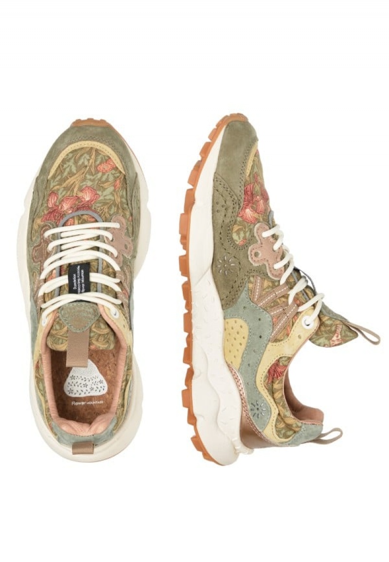 Flower Mountain Yamano 3 Sneakers Dam Gröna Beige | SKJ82100HO