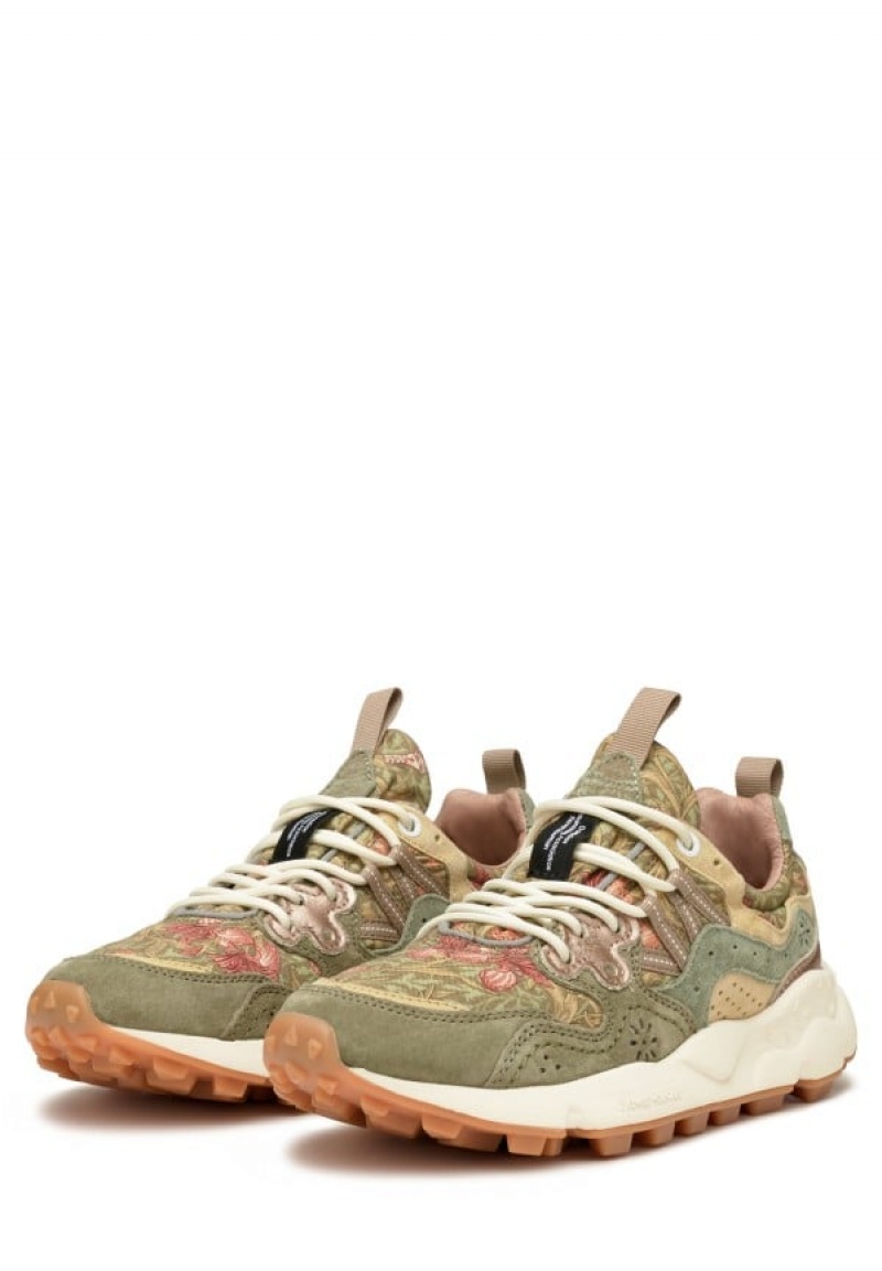 Flower Mountain Yamano 3 Sneakers Dam Gröna Beige | SKJ82100HO