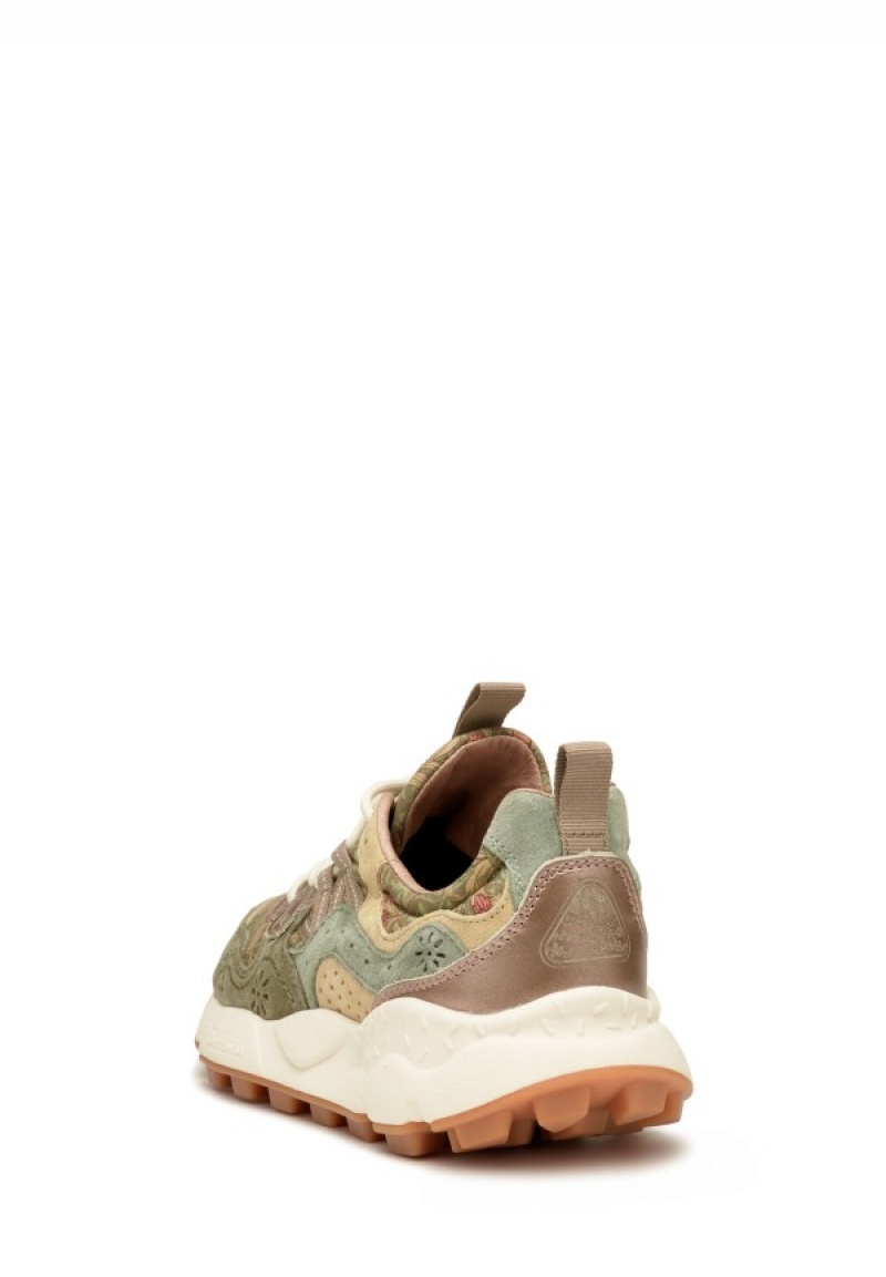 Flower Mountain Yamano 3 Sneakers Dam Gröna Beige | SKJ82100HO