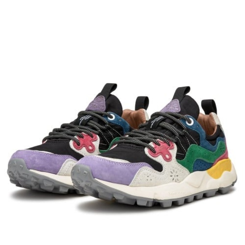 Flower Mountain Yamano 3 Sneakers Dam Lila Svarta Vita | VQM6678HJ