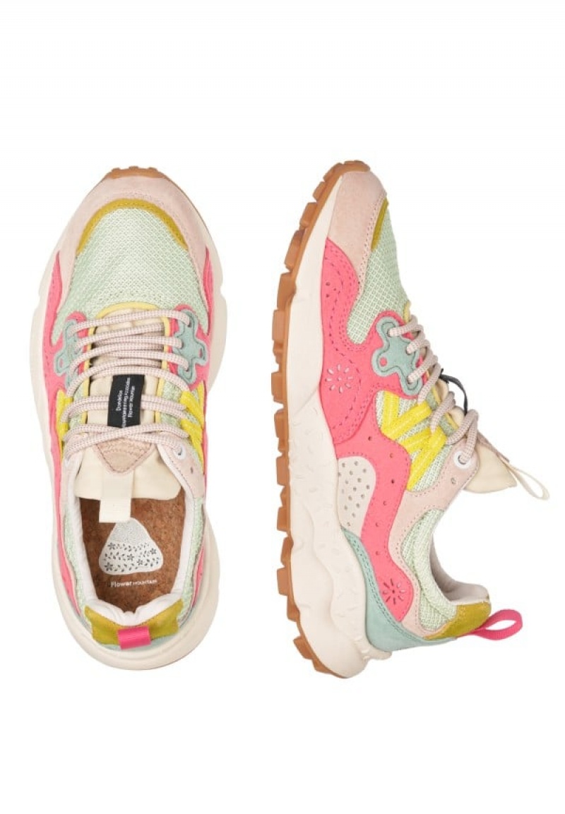 Flower Mountain Yamano 3 Sneakers Dam Rosa Turkos | UHR9248XC