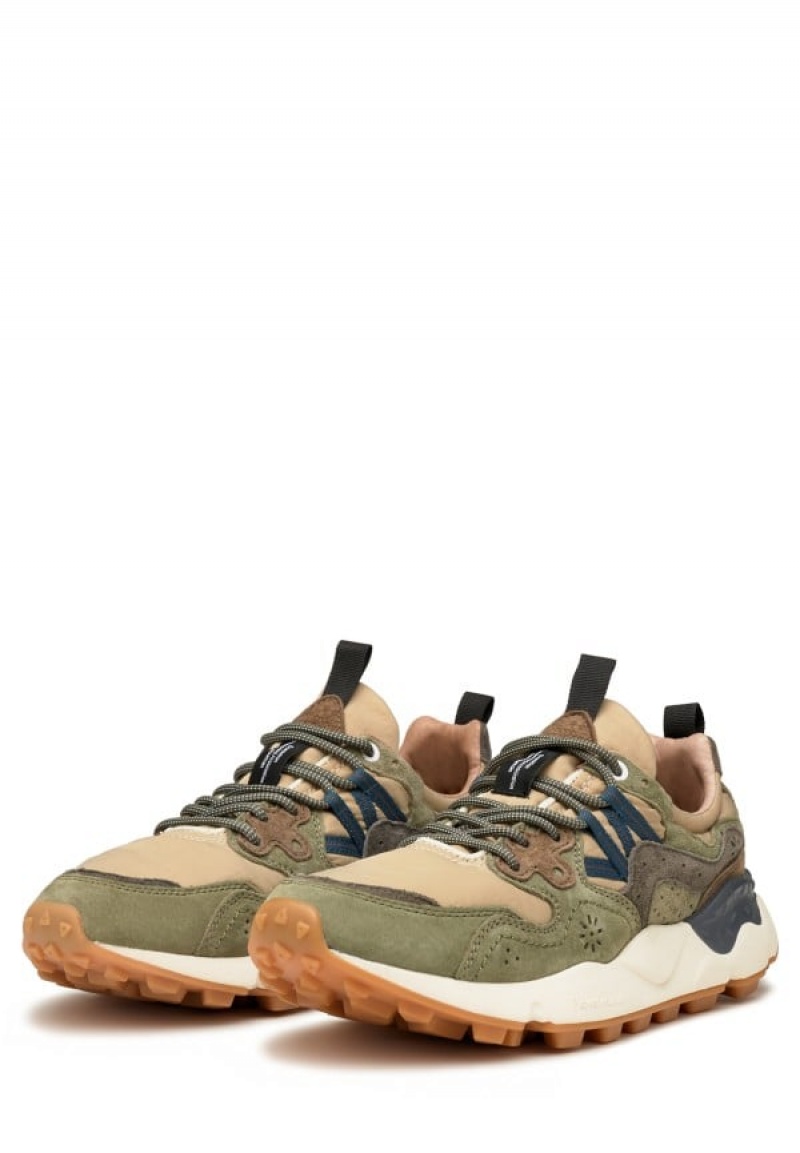 Flower Mountain Yamano 3 Sneakers Herr Gröna Beige | NIC3789CI