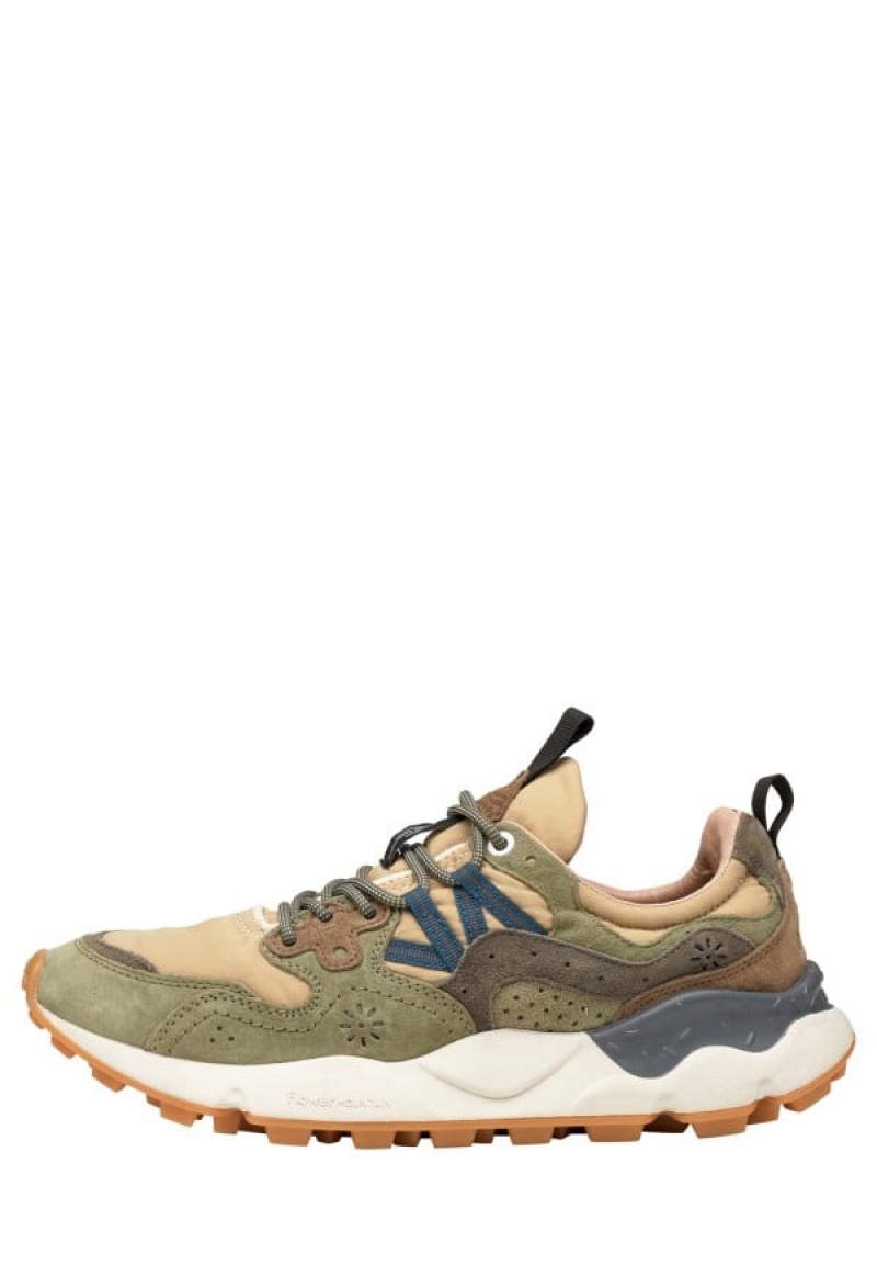 Flower Mountain Yamano 3 Sneakers Herr Gröna Beige | NIC3789CI