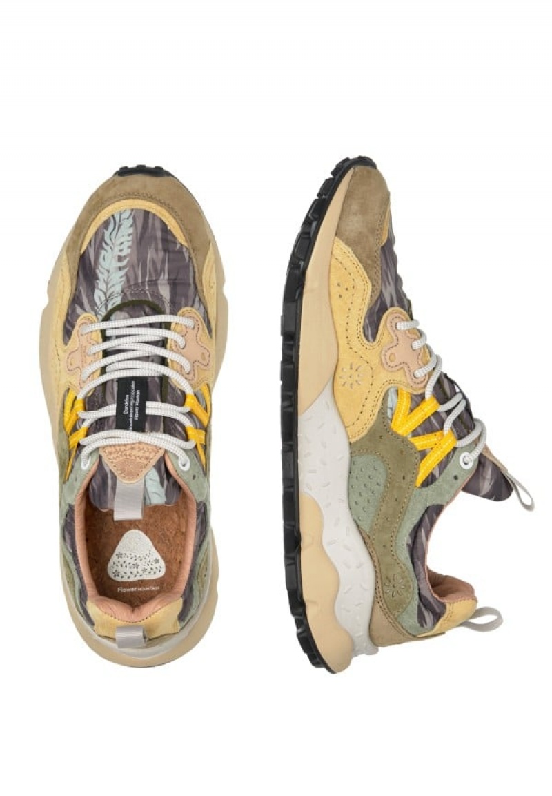 Flower Mountain Yamano 3 Sneakers Herr Gröna Beige | XWE5121ZL