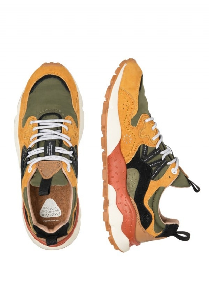 Flower Mountain Yamano 3 Sneakers Herr Orange Gröna | OQN2685NB