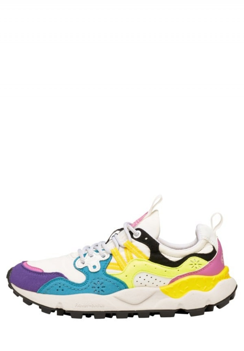 Flower Mountain Yamano 3 Uni Sneakers Herr Vita Blå Gula | GEU557XY